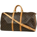 ルイ・ヴィトン Louis Vuitton キーポル バンドリエール 55 2WAY ショルダーバッグ ボストンバッグ モノグラム ブラウン M41414 レディース 【中古】