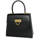 18％OFF サルヴァトーレフェラガモ Salvatore Ferragamo ガンチーニ ハンドバッグ 2WAY ショルダーバッグ レザー ブラック 0536 レディース 【中古】 msp29