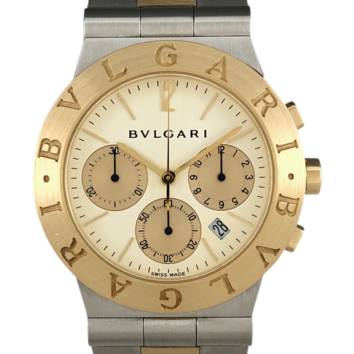 11％OFF 【ラッピング可】 ブルガリ BVLGARI ディアゴノ スポーツ CH35SG 腕時計 SS YG クォーツ メンズ 【中古】 msp29