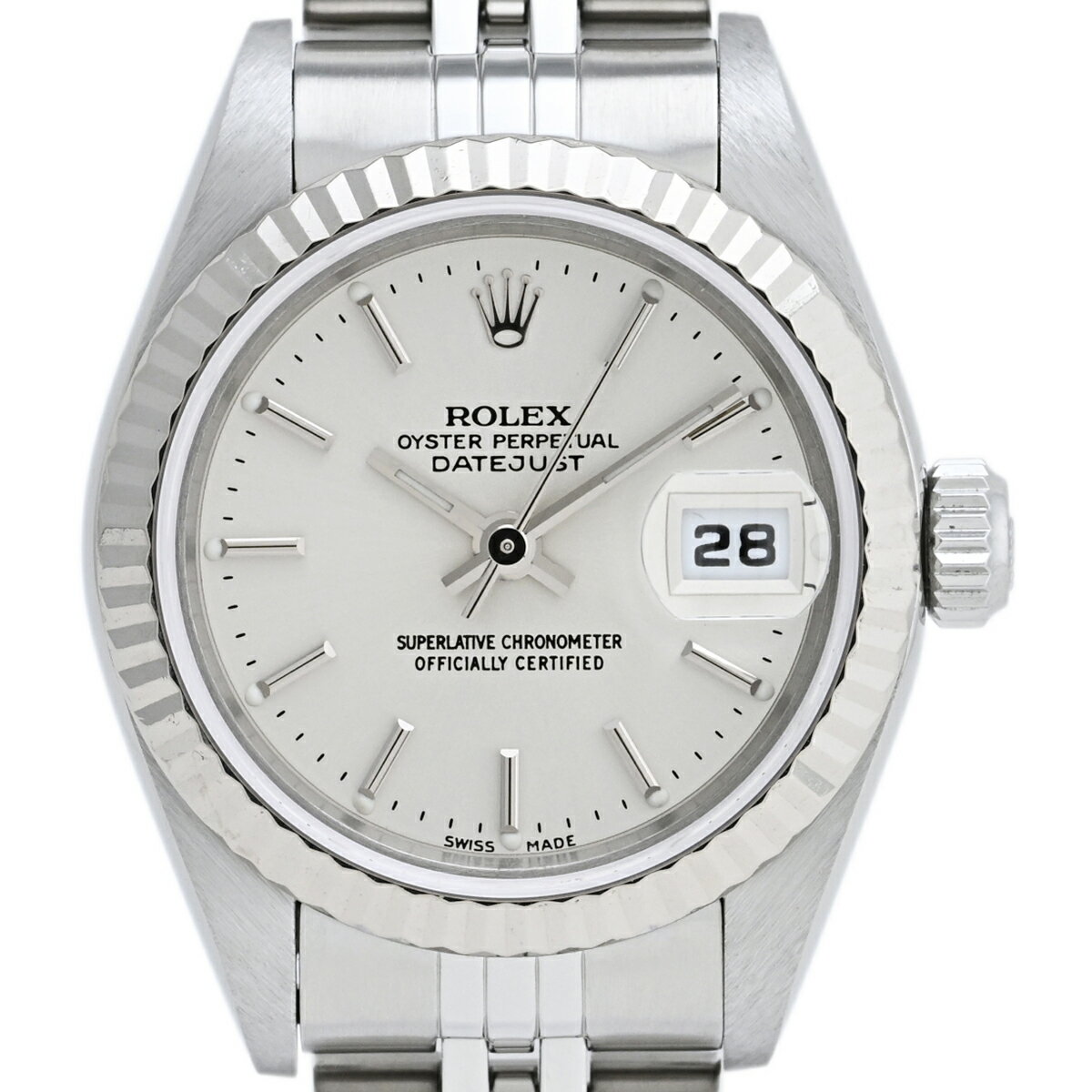 9％OFF 【ラッピング可】 ロレックス ROLEX デイトジャスト 79174 腕時計 SS WG 自動巻き シルバー レディース 【中古】 msp29