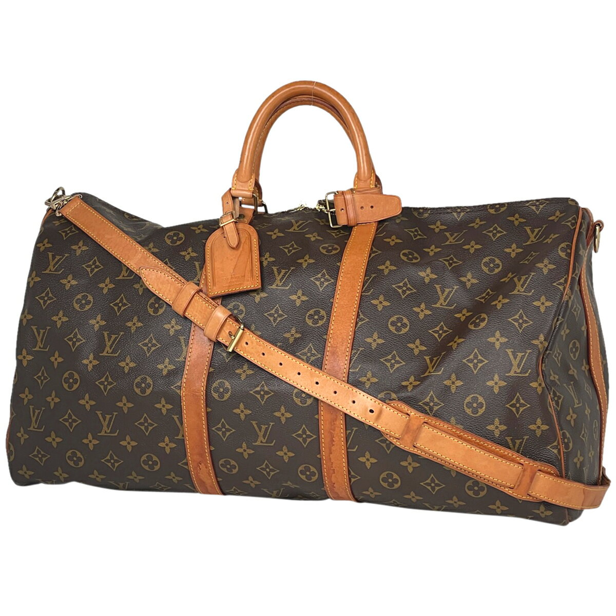 10％OFF ルイ・ヴィトン Louis Vuitton キーポル バンドリエール 55 旅行 出張 2WAY ボストンバッグ モノグラム ブラウン M41414 レディース 【中古】 msp29