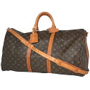 ルイ・ヴィトン Louis Vuitton キーポル バンドリエール 55 旅行 出張 2WAY ボストンバッグ モノグラム ブラウン M41414 レディース 【中古】