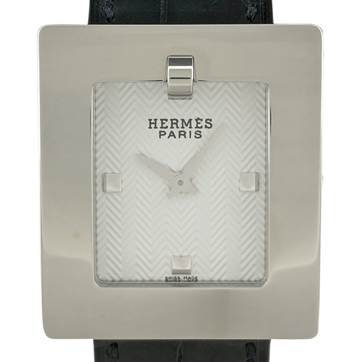 26％OFF 【ラッピング可】 エルメス HERMES ベルトウォッチ　 BE1.210 腕時計 SS レザー クォーツ ホワイト レディース 【中古】 msp29