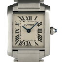 7％OFF 【ラッピング可】 カルティエ CARTIER タンクフランセーズ SM W51008Q3 腕時計 SS クォーツ アイボリー レディース 【中古】 msp29