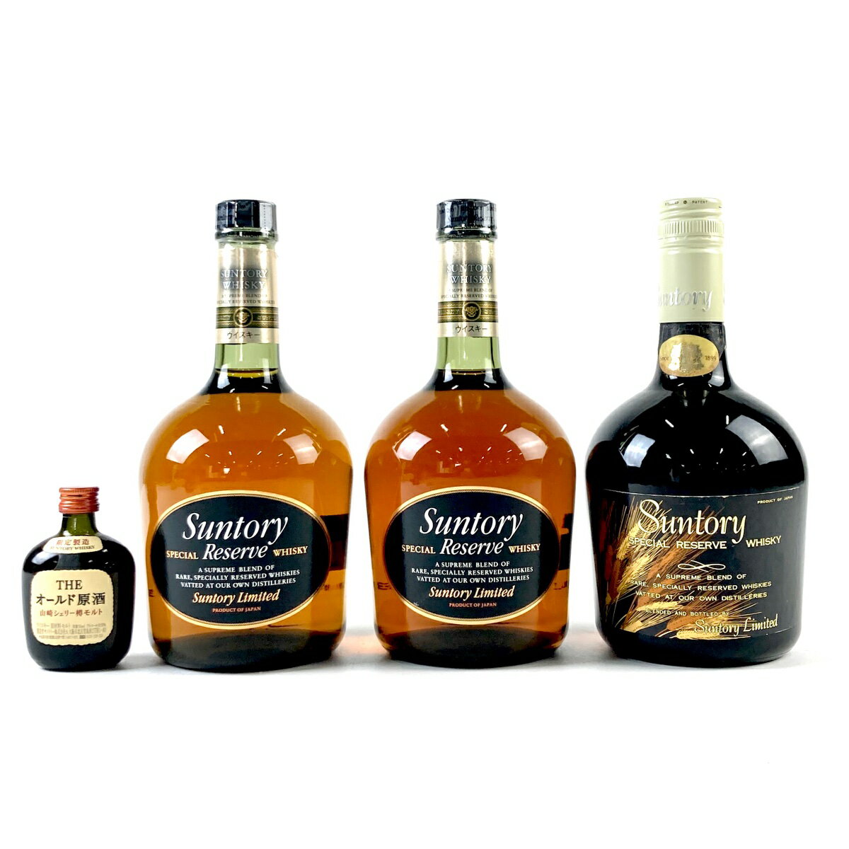 【東京都内限定発送】 4本 サントリー SUNTORY オールド原酒ミニボトル スペシャルリザーブ ウイスキー セット 【中古】