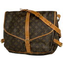 2％OFF ルイ・ヴィトン Louis Vuitton ソミュール 35 斜め掛け ショルダーバッグ モノグラム ブラウン M42254 レディース 【中古】 msp29