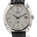 16％OFF 【ラッピング可】 セイコー SEIKO キングセイコー ハイビート メダリオン 4502-8010 腕時計 SS レザー 手巻き シルバー メンズ 【中古】 msp29