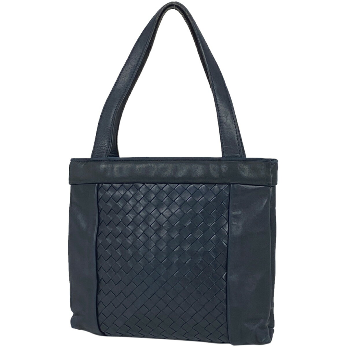 14％OFF ボッテガヴェネタ BOTTEGAVENETA イントレチャート ハンドバッグ 編み込み メッシュ ハンドバッグ レザー ブラック レディース 【中古】 msp29