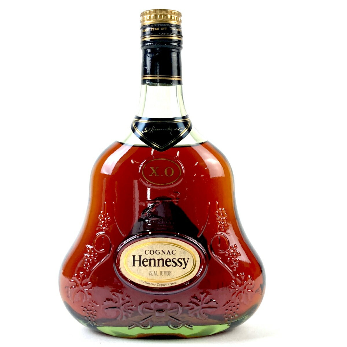 ヘネシー Hennessy XO 金キャップ グリーンボトル 750ml ブランデー コニャック 【中古】