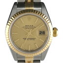 9％OFF 【ラッピング可】 ロレックス ROLEX デイトジャスト 79173 腕時計 SS YG 自動巻き シャンパンゴールド レディース 【中古】 msp29