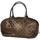 4％OFF グッチ GUCCI ハートビット ハンドバッグ 2WAY ショルダーバッグ GG柄 ハンドバッグ シマレザー ブラウン 269955 レディース 【中古】 msp29