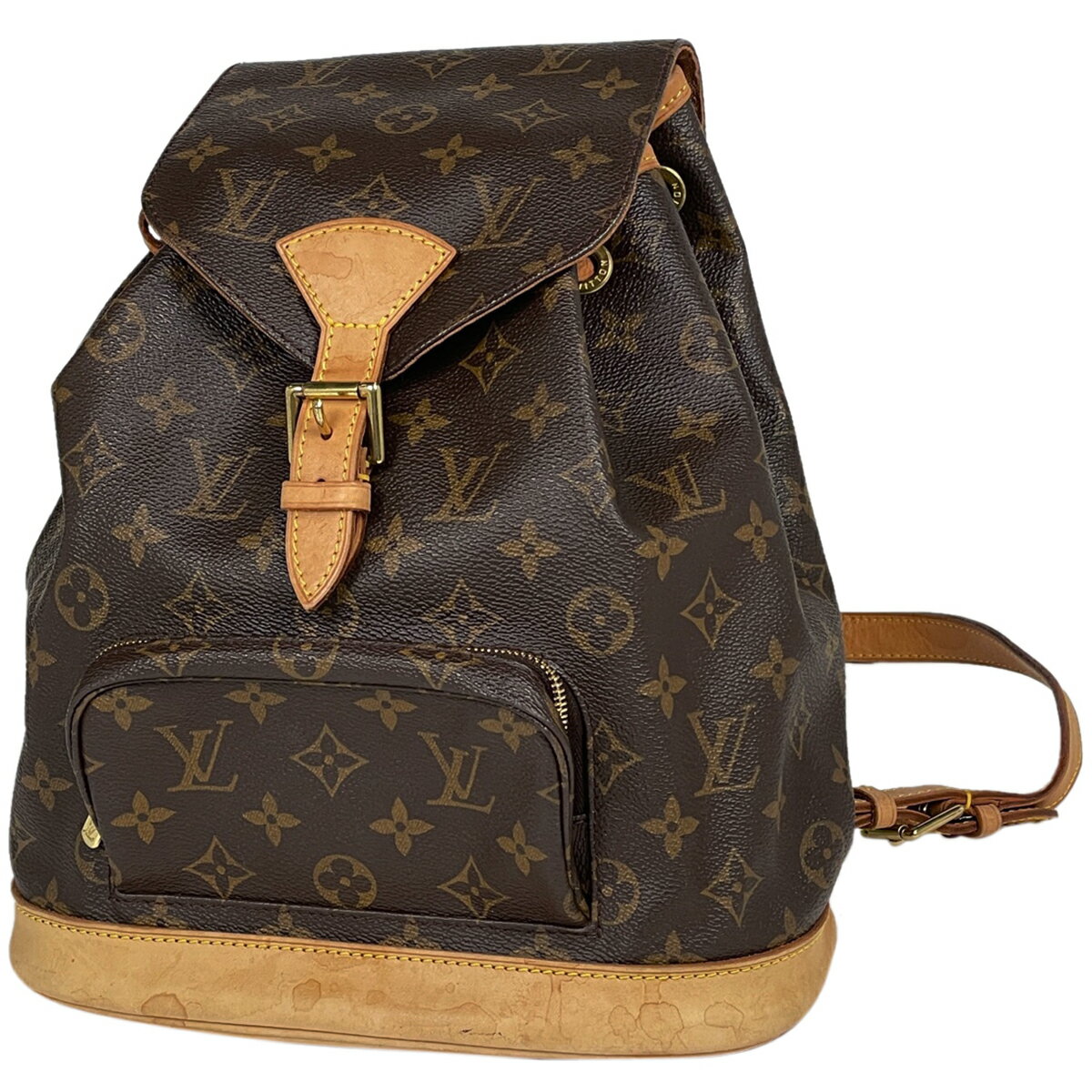 2％OFF ルイ・ヴィトン Louis Vuitton モンスリ MM バックパック デイパック リュック モノグラム ブラウン M51136 レディース 【中古】 msp29