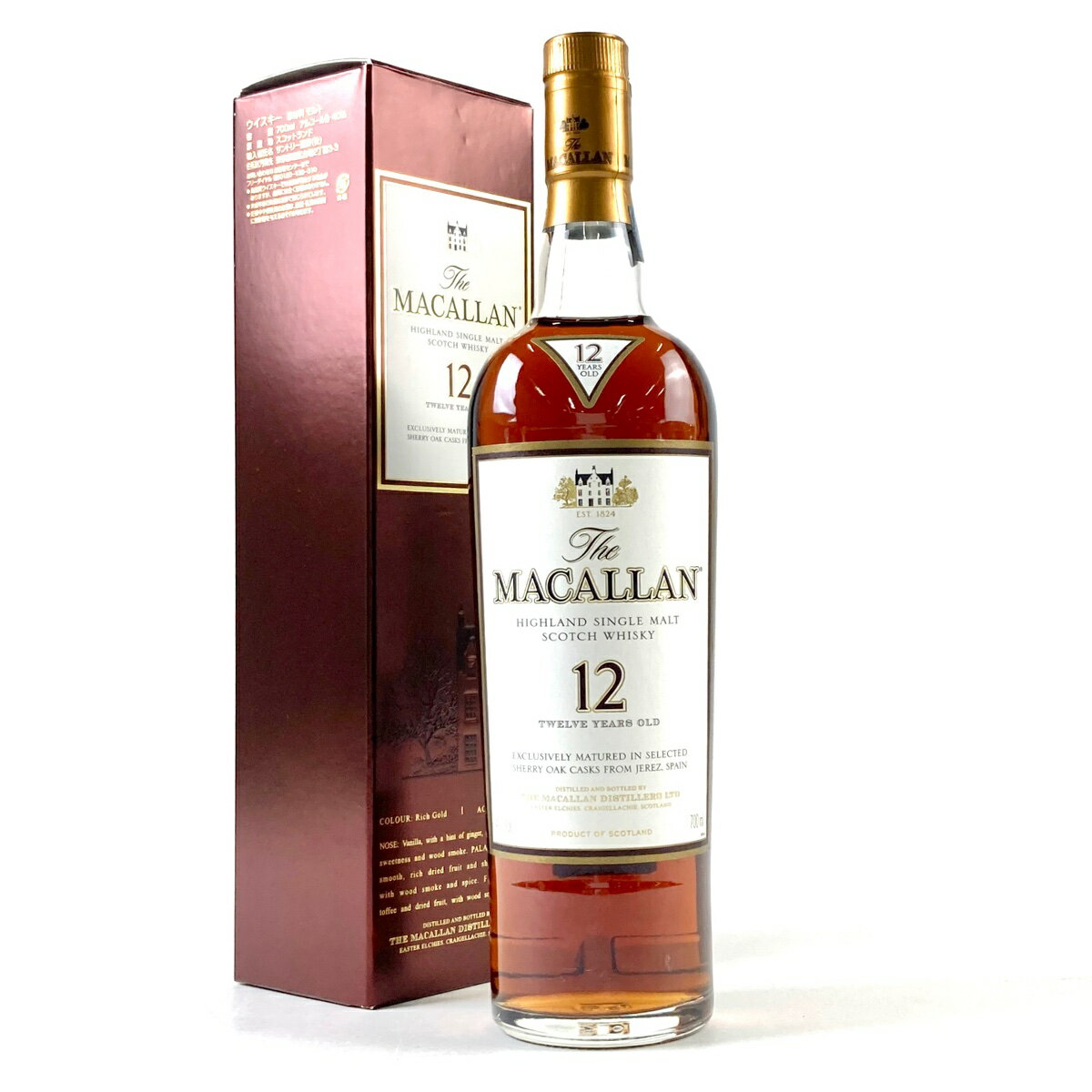 マッカラン MACALLAN 12年 シェリーオークカスク 旧ボトル 700ml スコッチウイスキー シングルモルト 【中古】