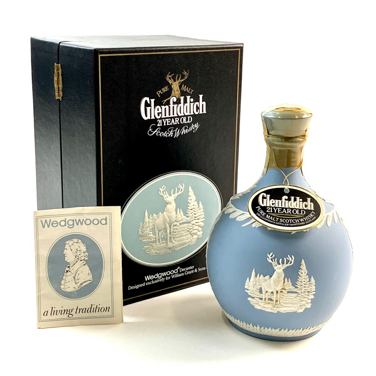 グレンフィディック Glenfiddich 21年 ウェッジウッド 700ml スコッチウイスキー シングルモルト 【中古】