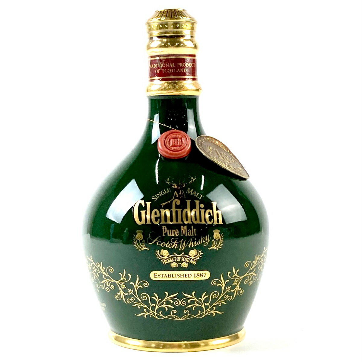 グレンフィディック Glenfiddich 18年 陶器 緑 750ml スコッチウイスキー シングルモルト 【中古】