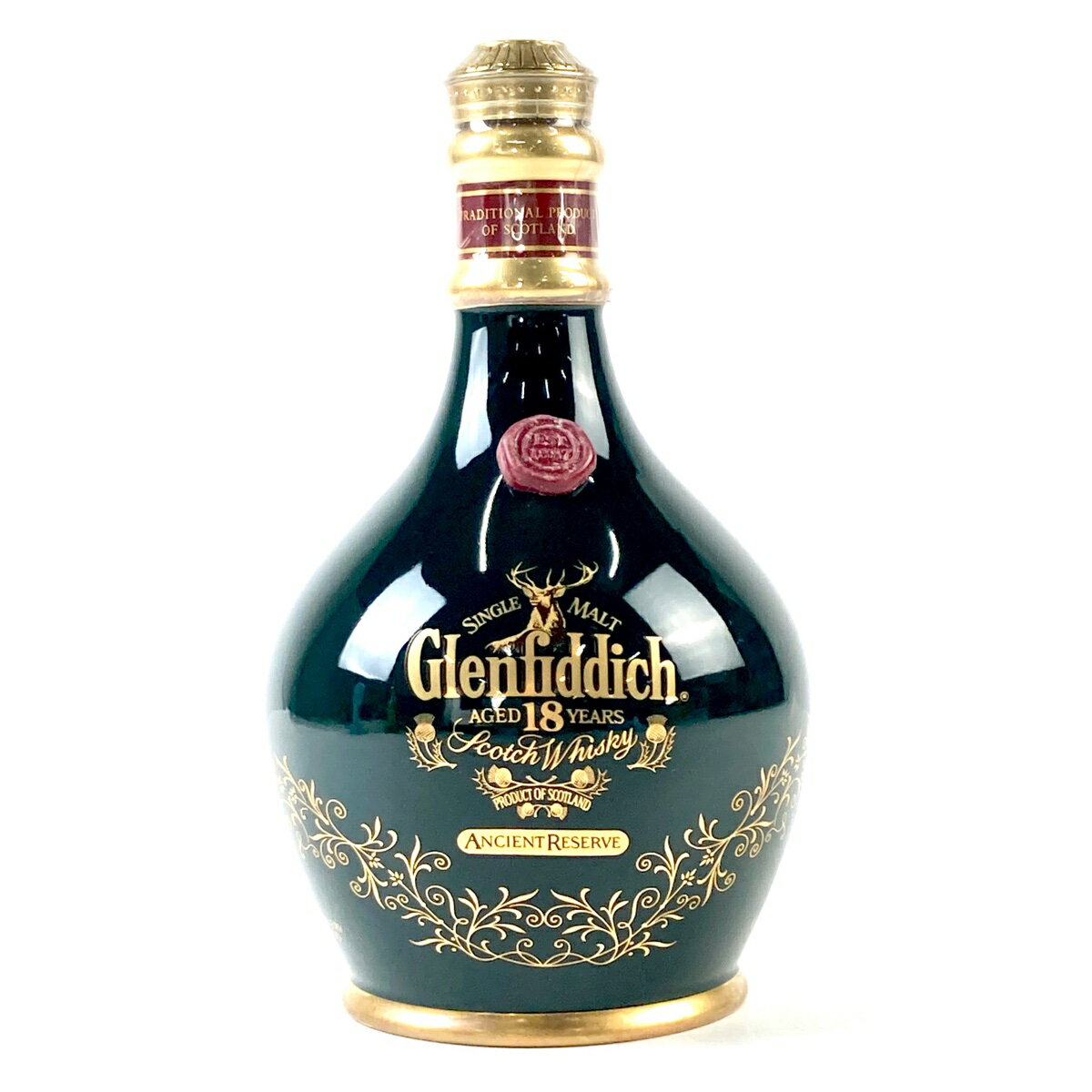 グレンフィディック Glenfiddich 18年 陶器 緑 700ml スコッチウイスキー シングルモルト 【中古】