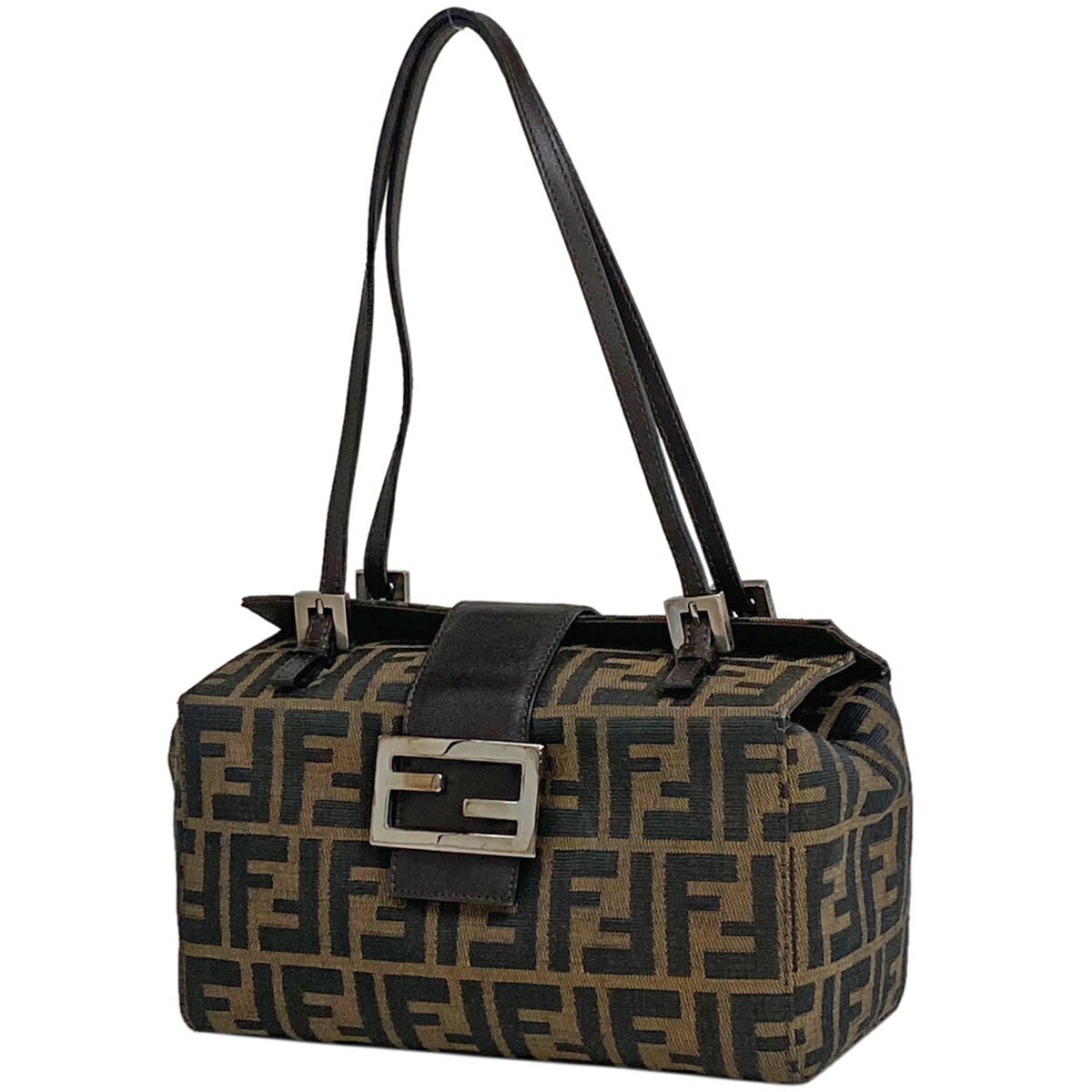 13％OFF フェンディ FENDI ズッカ柄 ハンドバッグ ロゴ ショルダーバッグ ハンドバッグ キャンバス ブラウン 16335 レディース 【中古】 msp29