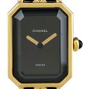 10％OFF 【ラッピング可】 シャネル CHANEL プルミエール Mサイズ H0001 腕時計 SS レザー クォーツ ブラック レディース 【中古】 msp29