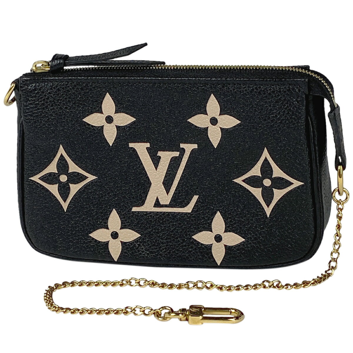 楽天バイセル 楽天市場店12％OFF ルイ・ヴィトン Louis Vuitton ミニ ポシェット アクセソワール バイカラー メイク アクセサリーポーチ モノグラムアンプラント ブラック ベージュ M80732 レディース 【中古】 msp29