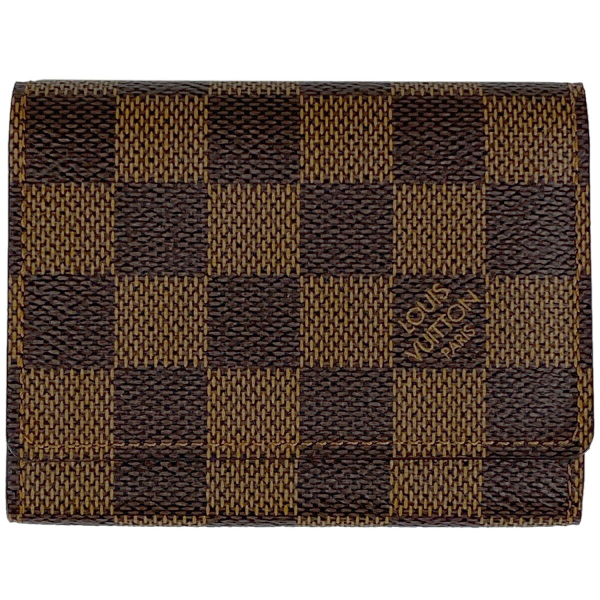 【ラッピング可】ルイ・ヴィトン Louis Vuitton アンヴェロップ カルト ドゥ ヴィジット カード入れ 定期入れ パスケース 通勤 通学 PASMO Suica パスモ スイカ 名刺入れ カードケース ダミエ ブラウン N62920 レディース 【中古】