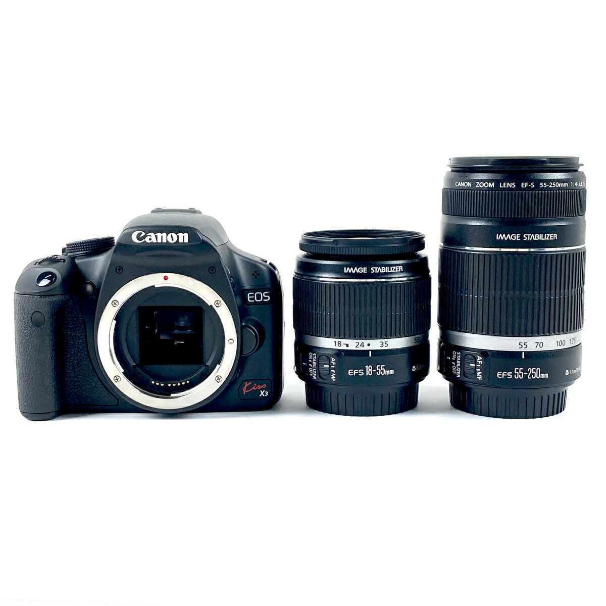 キヤノン Canon EOS Kiss X3 ダブルズームキット デジタル 一眼レフカメラ 【中古】