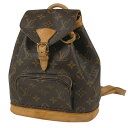 ルイ・ヴィトン Louis Vuitton ミニモンスリ バックパック デイパック リュック モノグラム ブラウン M51137 レディース 【中古】