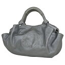 7％OFF ロエベ LOEWE ナッパアイレ アナグラム ハンドバッグ レザー シルバー レディース 【中古】 msp29