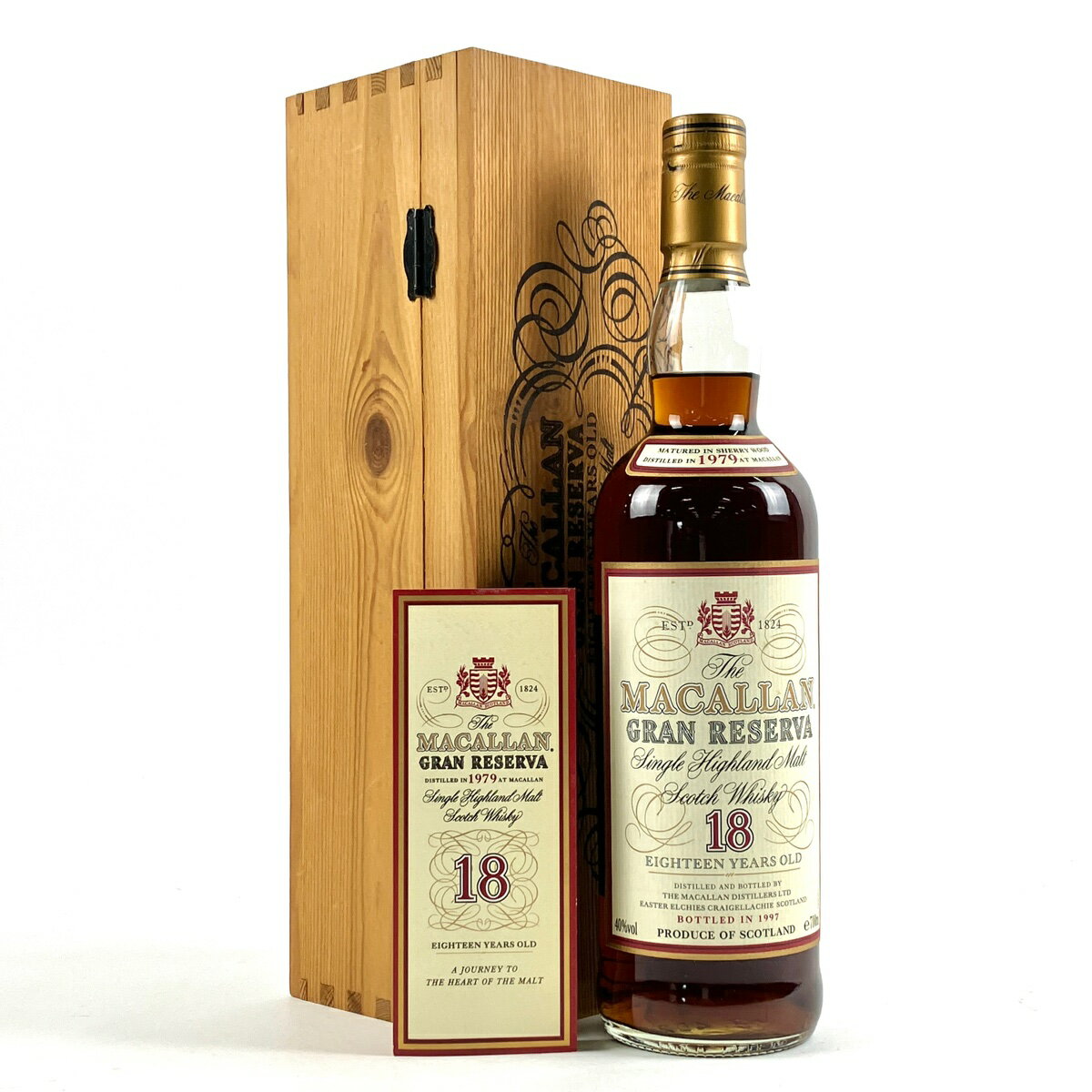 マッカラン MACALLAN 18年 GRAN RESERVA グランレゼルヴァ 1997 700ml スコッチウイスキー シングルモルト 【中古】