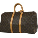 5％OFF ルイ・ヴィトン Louis Vuitton キーポル 45 ハンドバッグ 旅行 出張 ビジネス ボストンバッグ モノグラム ブラウン M41428 レディース 【中古】 msp29