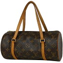 ルイ・ヴィトン Louis Vuitton パピヨン 26 バレルバッグ 筒型 旧型 ハンドバッグ モノグラム ブラウン M51386 レディース 【中古】