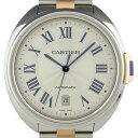 8％OFF 【ラッピング可】 カルティエ CARTIER クレ ドゥ ローマン W2CL0002 腕時計 SS PG 自動巻き シルバー メンズ 【中古】 msp29