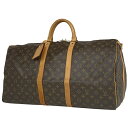 ルイ・ヴィトン Louis Vuitton キーポル バンドリエール 55 旅行 出張 ボストンバッグ モノグラム ブラウン M41414 レディース 【中古】