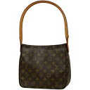 ルイ ヴィトン Louis Vuitton ルーピング MM 肩掛け ワンショルダー ショルダーバッグ モノグラム ブラウン M51146 レディース 【中古】