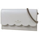 21％OFF ケイトスペード Kate Spade ロゴ チェーン ウォレット ショルダーバッグ 札入れ 小銭入れ 斜め掛け ショルダーバッグ レザー ホワイト WLR00552 レディース 【中古】 msp29