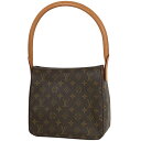 ルイ ヴィトン Louis Vuitton ルーピング MM 肩掛け ワンショルダー ショルダーバッグ モノグラム ブラウン M51146 レディース 【中古】