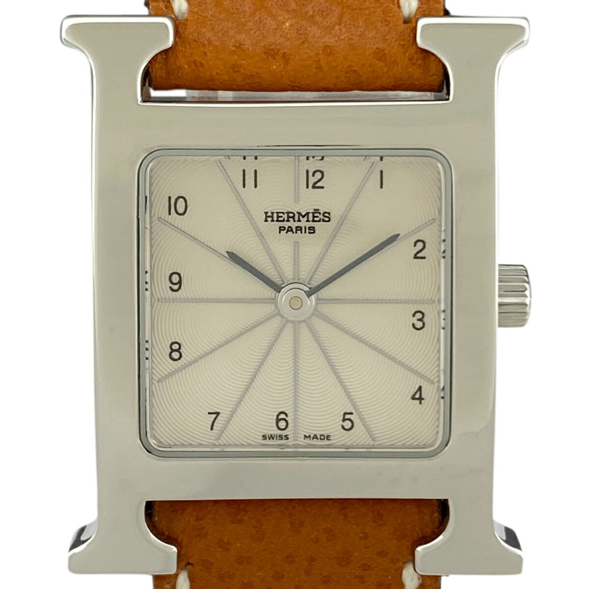 8％OFF 【ラッピング可】 エルメス HERMES Hウォッチ HH1.210 腕時計 SS レザー クォーツ レディース 【中古】 msp29