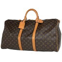 ルイ・ヴィトン Louis Vuitton キーポル 55 ハンドバッグ 旅行 出張 ビジネス ボストンバッグ モノグラム ブラウン M41424 レディース 【中古】