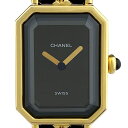 8％OFF 【ラッピング可】 シャネル CHANEL プルミエール Lサイズ H0001 腕時計 SS レザー クォーツ ブラック レディース 【中古】 msp29