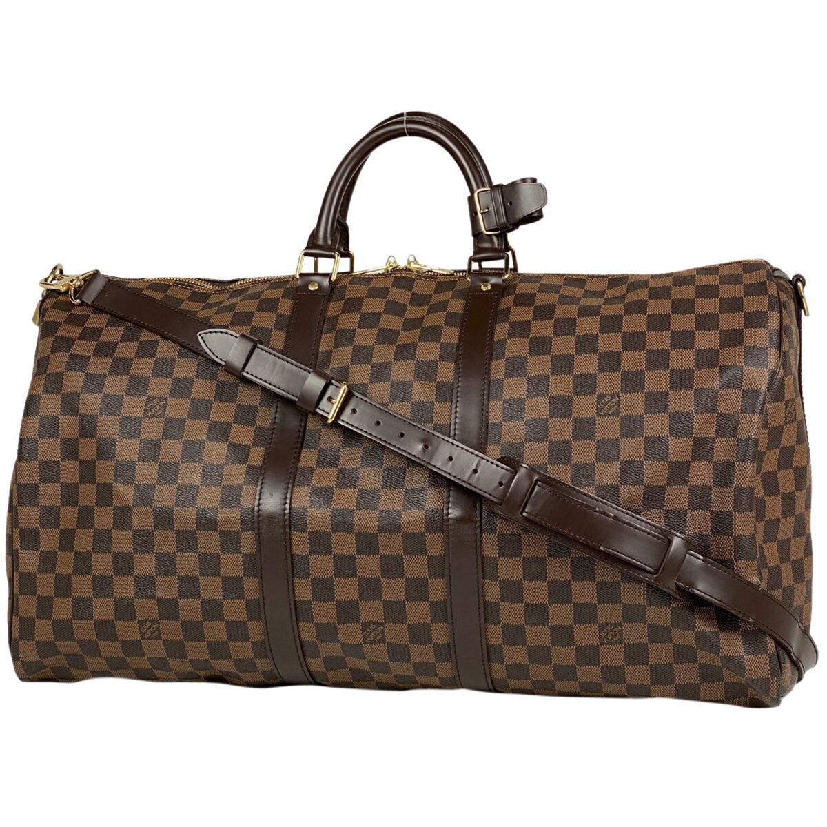 2％OFF ルイ・ヴィトン Louis Vuitton キーポルバンドリエール 55 2WAY ショルダーバッグ ボストンバッグ ダミエ ブラウン N41414 レディース 【中古】 msp29