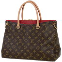 ルイ ヴィトン Louis Vuitton パラス ショルダーバッグ 2WAY ハンドバッグ モノグラム ブラウン スリーズ(レッド) M41175 【中古】