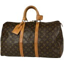 ルイ・ヴィトン Louis Vuitton キーポル 45 ハンドバッグ 旅行 出張 ビジネス ボストンバッグ モノグラム ブラウン M41428 レディース 【中古】