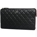 シャネル CHANEL ココマーク クラッチバッグ マトラッセ セカンドバッグ クラッチバッグ レザー ブラック レディース 【中古】