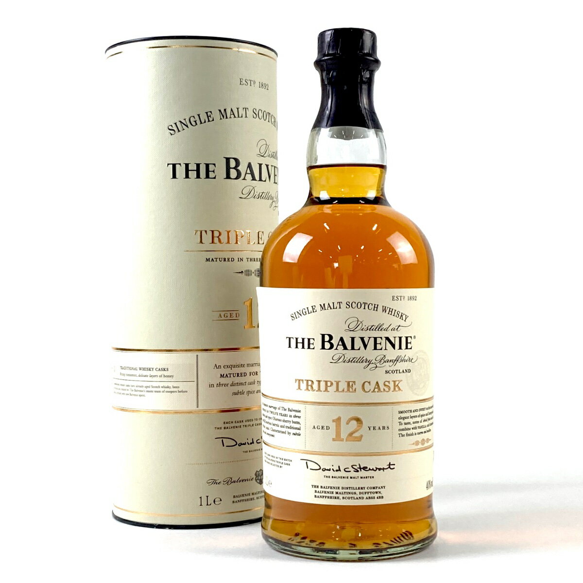 ザ バルヴェニーTHE BALVENIE トリプルカスク 12年 1000ml スコッチウイスキー シングルモルト 【中古】