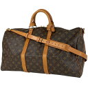 ルイ・ヴィトン Louis Vuitton キーポル バンドリエール 50 2WAY ショルダーバッグ ボストンバッグ モノグラム ブラウン M41416 レディース 【中古】