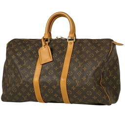 ルイ・ヴィトン Louis Vuitton キーポル 45 ハンドバッグ 旅行 出張 ビジネス ボストンバッグ モノグラム ブラウン M41428 レディース 【中古】