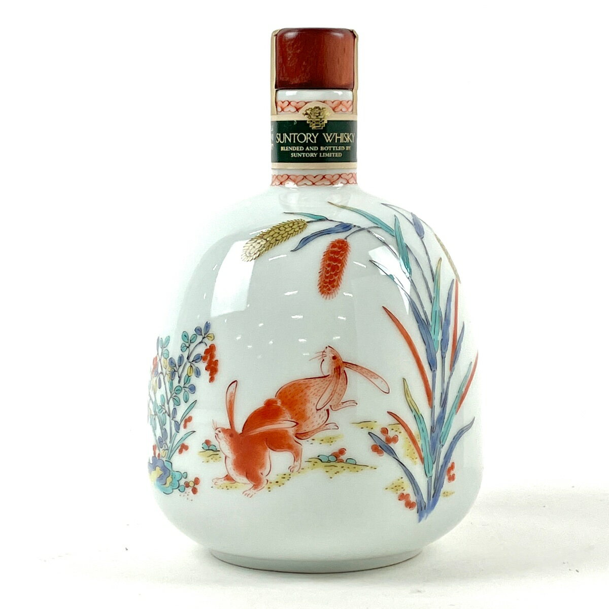 【東京都内限定発送】 サントリー SUNTORY 有田焼 色絵粟兎文瓶 600ml 【中古】