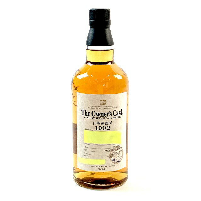 3％OFF 【東京都内限定発送】 サントリー SUNTORY オーナーズカスク 山崎蒸溜所 ホグスヘッド 1992-2008 700ml 国産ウイスキー 【中古】0