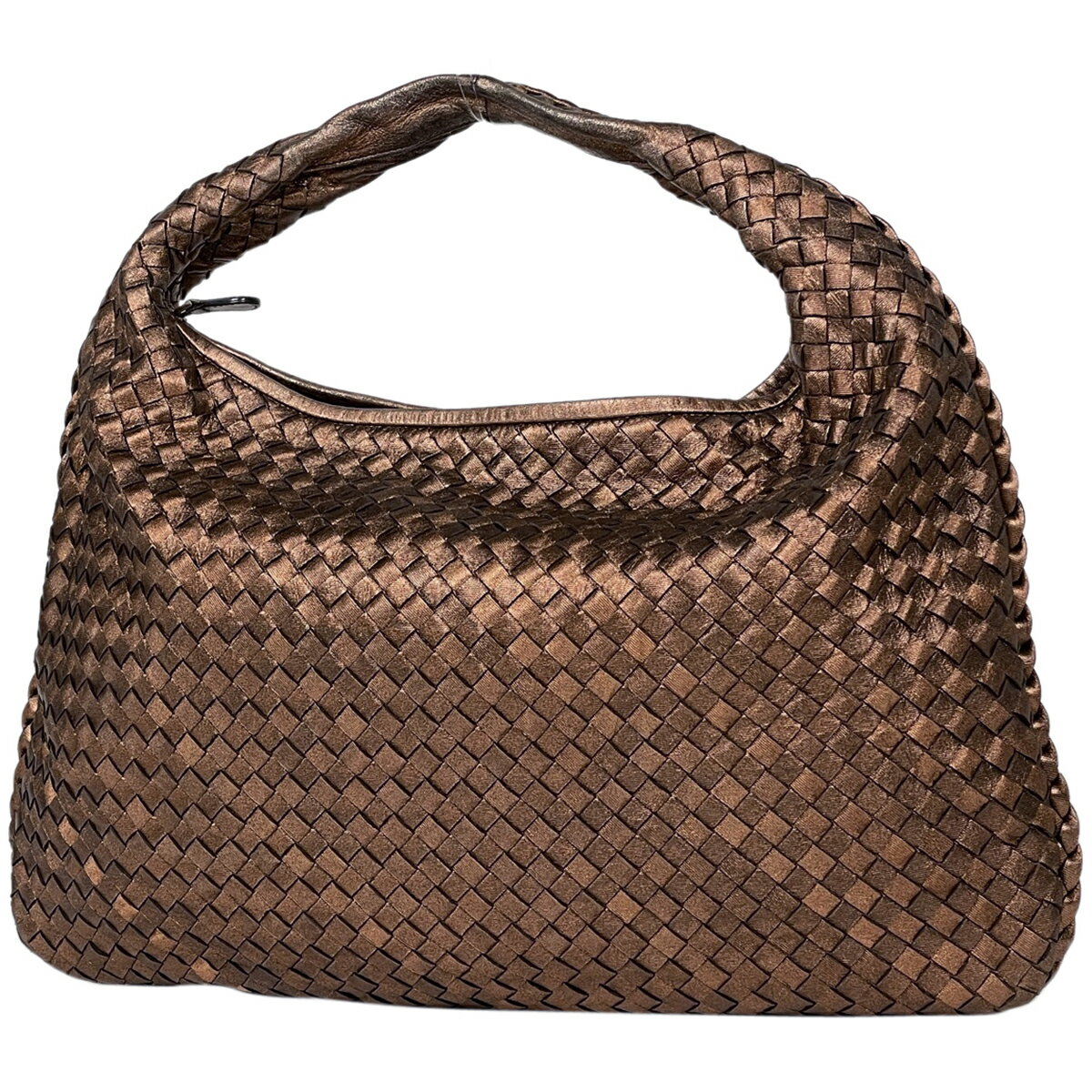 ボッテガヴェネタ BOTTEGAVENETA イントレチャート ショルダーバッグ ワンショルダー 編み込み メッシュ ナッパ ショルダーバッグ レザー ブロンズ 115654 レディース 【中古】