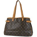 ルイ・ヴィトン Louis Vuitton バティニョール オリゾンタル ショルダーバッグ トートバッグ モノグラム ブラウン M51154 レディース 【中古】