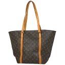 ルイ・ヴィトン Louis Vuitton サック ショッピング 肩掛け ショルダーバッグ トートバッグ モノグラム ブラウン M51108 レディース 【中古】